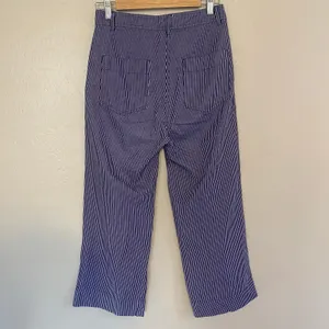 SKFK Mariartze Cropped Culottes Pants Womens Sz 6 8 Organic Cotton Striped thumbnail 3