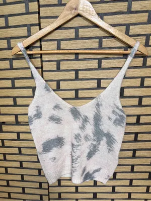 Zara Pink And Gray Tank Top Size Medium thumbnail 2
