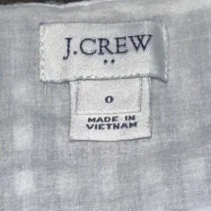 J. Crew Factory V Neck Button Front Navy Gingham Sleeveless Dress 0‎ Lined thumbnail 7