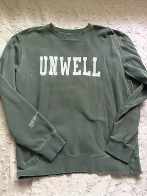 Unwell Crewneck Sweatshirt in Sage Green thumbnail 1