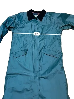 Vintage Misty Harbor Green Plaid Women’s Size M Flannel Lined Rain Coat thumbnail 11