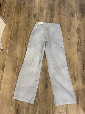 American Eagle Outfitters Pale Blue Stretch Pants thumbnail 4