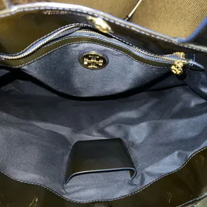 TORY BURCH Style No. 11075807 Patent Leather Tote Black/Navy Lining thumbnail 5