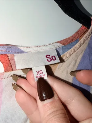 SO Multi Color Striped Long Sleeve Smocked Crop thumbnail 3