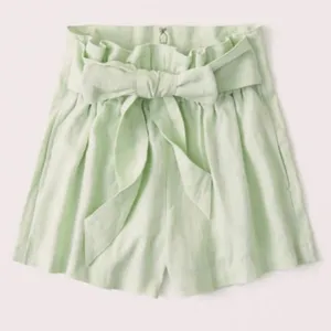 Abercrombie & Fitch Women Linen-Blend Pull-On Belted Shorts S NWT thumbnail 1