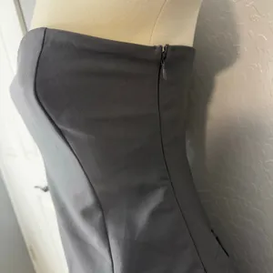 EDIKTED Pleated Drop Waist Mini Dress, Dark Gray, M thumbnail 2