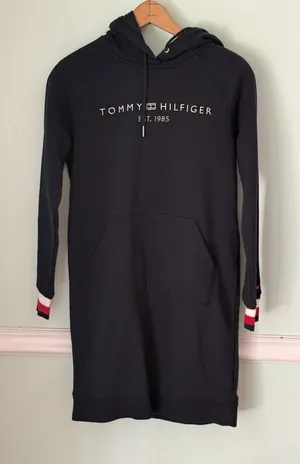 Tommy Hilfiger XS‎ Long Sleeve Logo Sweatshirt Hoodie Dress Women's thumbnail 1