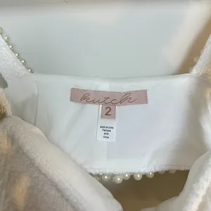 Anthropologie Hutch Adley Pearl-Trimmed Tweed Bridal Set in White thumbnail 5