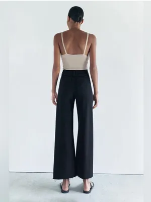 ZARA The Marine Straight Jeans in Black Size 6 thumbnail 3
