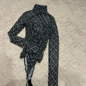 free people black floral turtle neck body suit size xs thumbnail 2