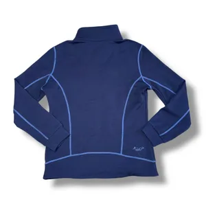 Kuhl Woolforce‎ Jacket Womens Medium Blue Excellent Asymmetrical Zip Snap Front thumbnail 2