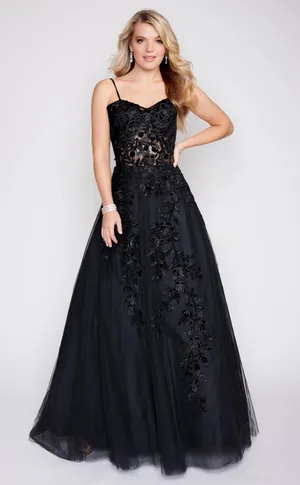 Black Lace Prom dress thumbnail 1