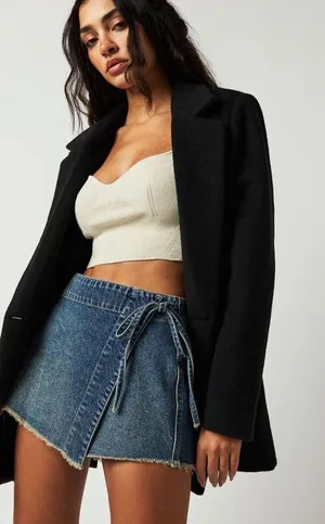 Free People We The Free Emmy Denim Skort thumbnail 1