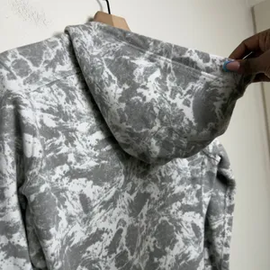 American Giant Women‎ 100% Cotton Hoodie Small Gray Marble Zip Up Sweatshirt USA thumbnail 9