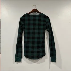 Victoria’s Secret PINK Green Plaid Sleep Shirt Small S thumbnail 3