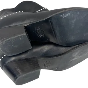 Thursday Boot Co Everyday Black Leather Studded Ankle Boots 6 Western Rocker‎ thumbnail 3