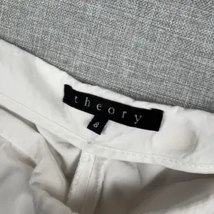 Theory Pants Womens 8 White Ankle Crepe Slim Zip Pockets Stretch 26 Inseam thumbnail 7