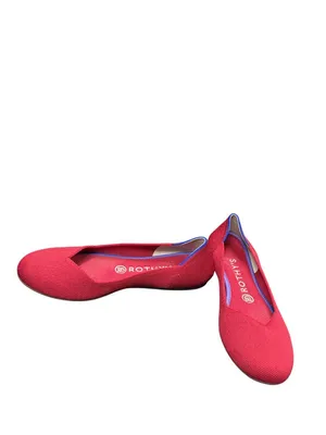Rothy's The Point womans red knit pointed flats shoes sz 7.5 SKU 10-438 thumbnail 2