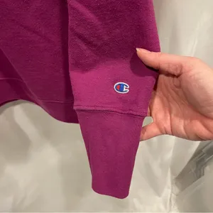 Magenta champion logo soft lightweight sweatshirt large thumbnail 4