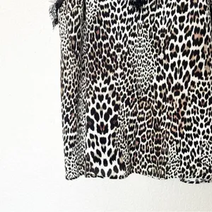 Lavender Brown Womens Lace Trim Tank Top Animal‎ Print Cami V Neck Size M thumbnail 4