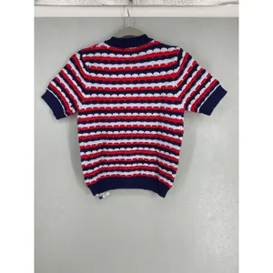 Allison New York Womens Adelle Cardigan Short Sleeve Jewel Button Striped Small thumbnail 3