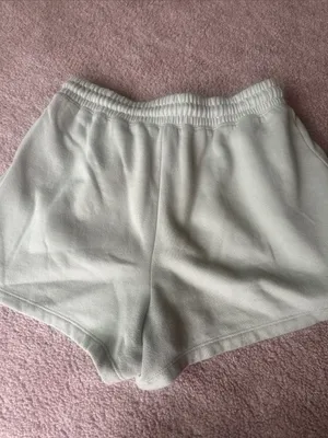 Abercrombie and Fitch soft collection fleece green shorts in small thumbnail 3