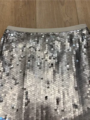 Nwt 🌟 Boden 🌟 Sequin Tulle Pencil Party Holiday Skirt Silver Sz 4 thumbnail 3