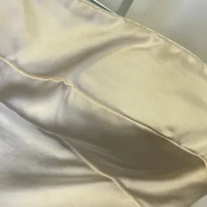 Selfie Leslie Champagne Satin‎ Strapless Cowl Back Maxi Dress Cream Women's XS thumbnail 13