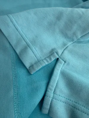 Izod Advantage Performance Men’s Aqua Blue Piqué Polo with Contrast Trim thumbnail 2