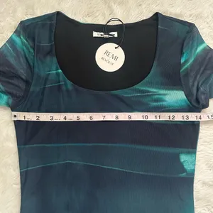 REMI x REVOLVE Nicole Dress Long Sleeve Mesh Midi Side Slit Sz S NWT New thumbnail 10