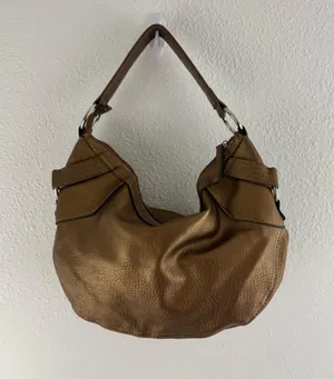 Vintage Y2K Metallic Copper Brown Studded Slouchy Hobo Shoulder Bag thumbnail 4