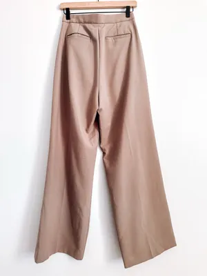 3.another High Rise Wide Leg Taupe Trousers Size M thumbnail 6