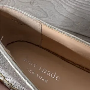Kate‎ Spade Gianna perforated silver espadrilles sz 7.5 thumbnail 7