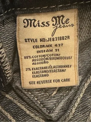 Miss Me Womens Low Rise Signature Boot Cut Rhinestone Glam Denim Size 27 thumbnail 8