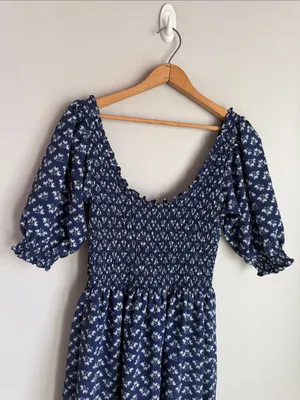 House Hill House Louisa Nap Dress in Posy Navy Crepe Small thumbnail 9