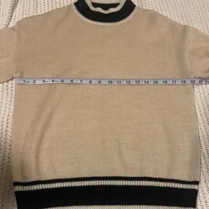 Lovers + Friends Cream and Black Crewneck Pullover Sweater thumbnail 4