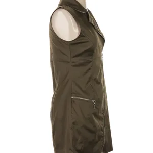 Bebe Olive Zip-Up Mini Vest Dress thumbnail 3