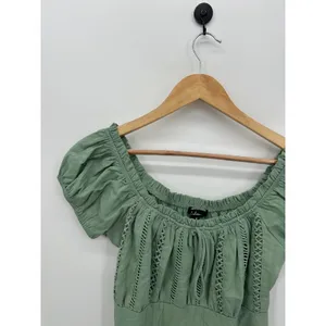 Lulus Womens Mint Green Milkmaid Dress Size M Mini Cottagecore Fitted‎ Dainty thumbnail 4