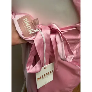 Show Me Your MuMu Anderson Maxi Dress Light Pink Luxe Satin Size Small thumbnail 10