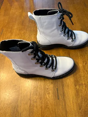 SOREL Lennox Lace Waterproof White Studded Combat Boots - 7 thumbnail 2