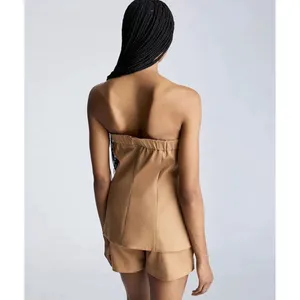 Kenneth Cole Women's Strapless Vest Bustier Size Medium Tan thumbnail 2