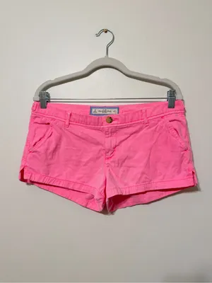 Abercrombie & Fitch Y2K Mini Micro Hot Pink Shorts Size 29 or 8 Vintage 90s thumbnail 7