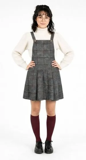 Missguided Playsuit Romper Black White Houndstooth Plaid Dark Academia Size‎ 10 thumbnail 1