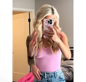 SKIMS Pink Lace Sculpting Bodysuit L thumbnail 7