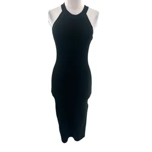 NWT WAYF‎ Ashley Halter Midi Dress with Side Slit Black Sz XS thumbnail 4