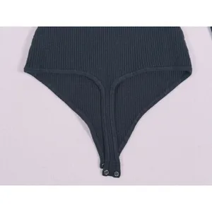 Abercrombie & Fitch Ribbed Square Neck Bodysuit Size XS Black Minimalist Preppy thumbnail 7