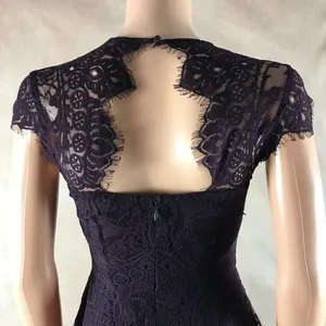 BB Dakota Dark Plum Lace Fit and Flare Mini Dress Size 0 thumbnail 10