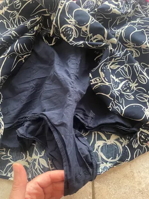 Abercrombie & Fitch Emerson Off-The-Shoulder Skort Navy Pattern thumbnail 16