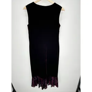 Y2K Purple Maxi Velvet Dress Size M Floral Sleeveless Whimsigoth‎ Dark Grunge thumbnail 2