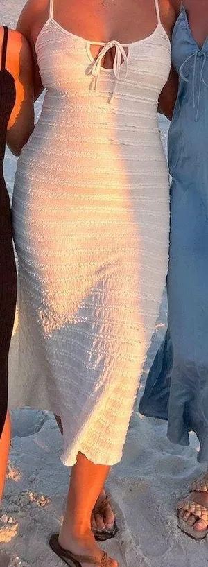 Cider cream maxi dress thumbnail 1